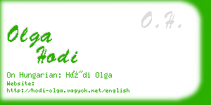 olga hodi business card